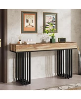 Tribesigns 55" Console Table for Entryway, Hallway with Stylish Metal Frame, Sofa Foyer Living Room,Entrance