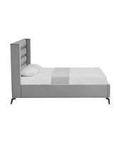 Inspired Home Kavion Velvet Platform Bed King