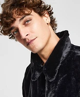 Tinsel Men's Textured Velvet Zip Front Jacket