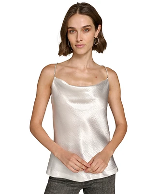 Karl Lagerfeld Paris Women's Hammered Satin Camisole