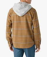 O'Neill Landmarked Stripe Hooded Flann Button Shirt