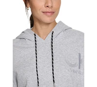 Calvin Klein Women's Eco Fleece Logo Pullover Hoodie