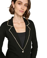 Karl Lagerfeld Paris Women's Rhinestone Cardigan Blazer