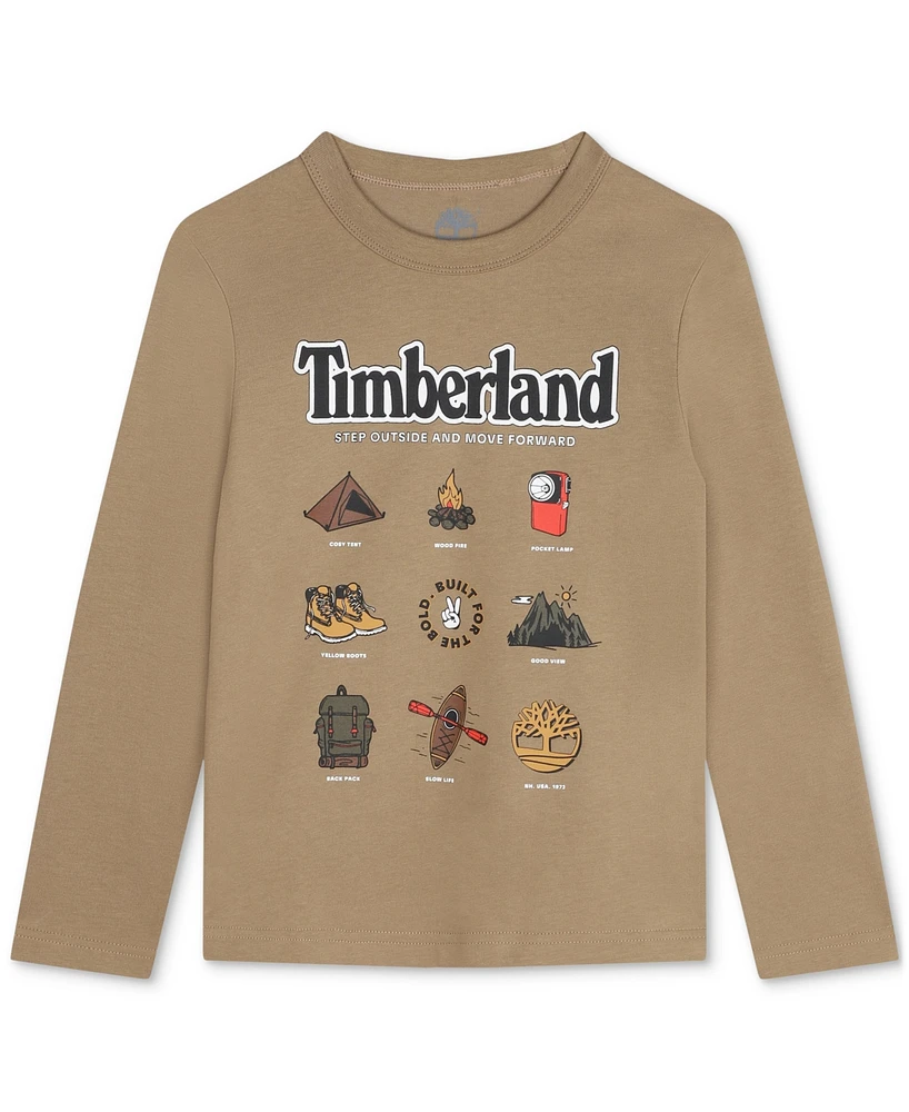 Timberland Big Boys Long-Sleeve Step Outside Graphic T-Shirt