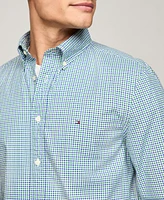 Tommy Hilfiger Men's Regular-Fit Flex Gingham Check Button-Down Poplin Shirt