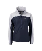 Cutter & Buck Women's Navy Montana State Bobcats Charter Eco Half-Zip Anorak Jacket