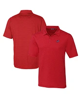 Cutter & Buck Men's Red Detroit Lions Forge Pencil Stripe Polo