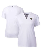 Cutter & Buck Women's White Ucf Knights Forge Blade V-Neck Top