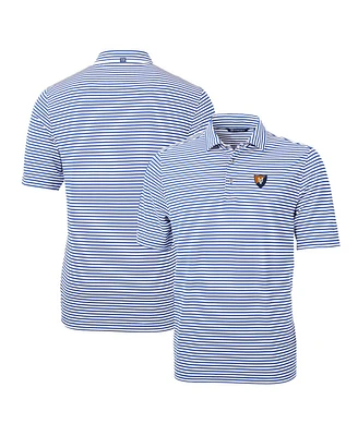 Cutter & Buck Men's Illinois Fighting Illini Throwback Logo Virtue Eco Pique Stripe Polo