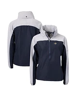 Cutter & Buck Women's Navy Montana State Bobcats Charter Eco Half-Zip Anorak Jacket