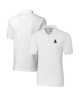 Cutter & Buck Men's White Alabama Crimson Tide Advantage Tri-Blend DryTec Pique Polo