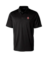 Cutter & Buck Men's Black Tampa Bay Buccaneers Throwback Logo Prospect Textured Stretch Polo