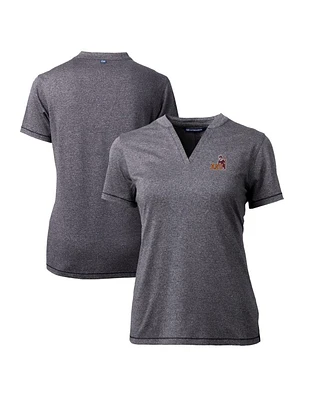 Cutter & Buck Women's Heather Charcoal Arizona State Sun Devils Forge Stretch Blade V-Neck Top