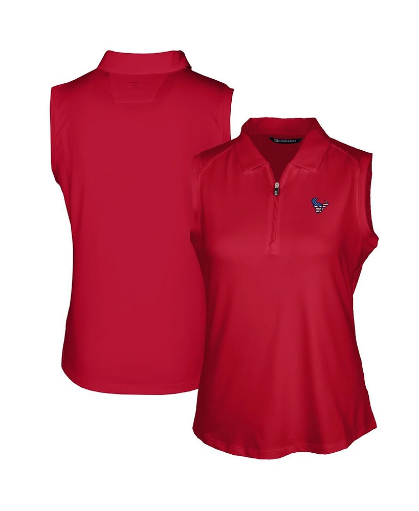 Cutter & Buck Women's Red Houston Texans Americana Logo Forge DryTec Stretch Sleeveless Polo