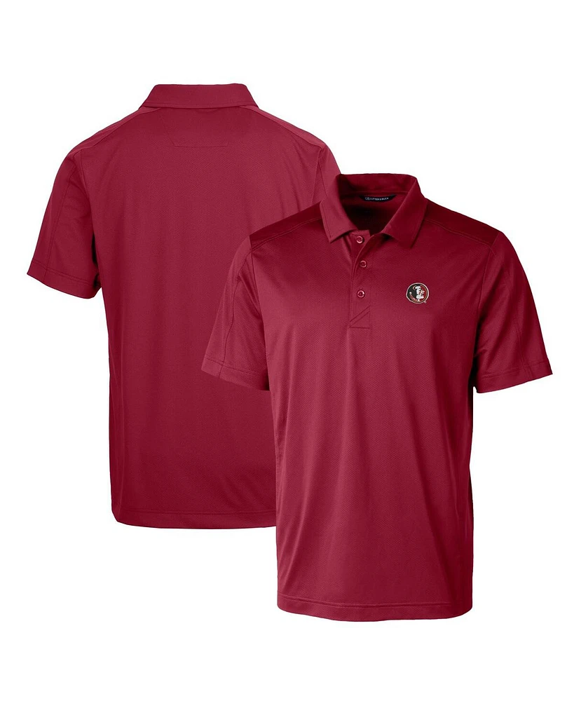 Cutter & Buck Garnet Florida State Seminoles Primary Team Logo Prospect Textured Stretch Polo