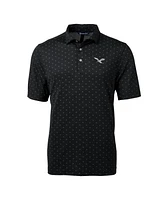 Cutter & Buck Men's Black Philadelphia Eagles Virtue Eco Pique Tile Print Polo