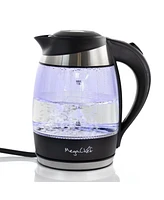 MegaChef 1.8 Quart Glass and Stainless Steel Electric Tea Kettle