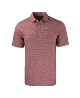 Cutter & Buck Men's Maroon North Carolina Central Eagles Forge Eco Double Stripe Stretch Polo