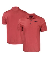 Cutter & Buck Men's Red Pittsburgh Steelers Americana Pike Eco Tonal Geo Print Stretch Polo