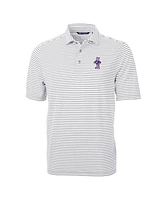 Cutter & Buck Men's Kansas State Wildcats Vault DryTec Virtue Eco Pique Stripe Polo