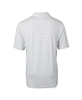 Cutter & Buck Men's White Vanderbilt Commodores Vault Forge Pencil Stripe Stretch Polo