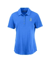 Cutter & Buck Women's Blue Detroit Lions Historic Coastline Epic Comfort Eco Polo