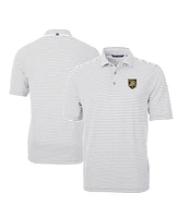 Cutter & Buck Men's Gray Army Black Knights Virtue Eco Pique Stripe DryTec Polo