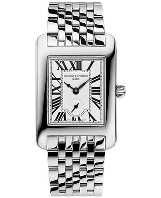 Frederique Constant Women's Swiss Carree Small Seconds Stainless Steel Bracelet Watch 25mm