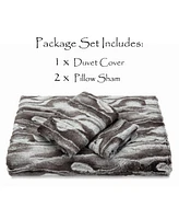 Chanasya Premium Faux Fur Duvet Cover Set