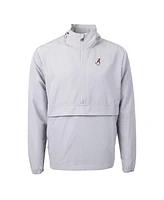 Cutter & Buck Men's Gray Alabama Crimson Tide Alumni Logo Charter Eco Knit Anorak Half-Zip Jacket