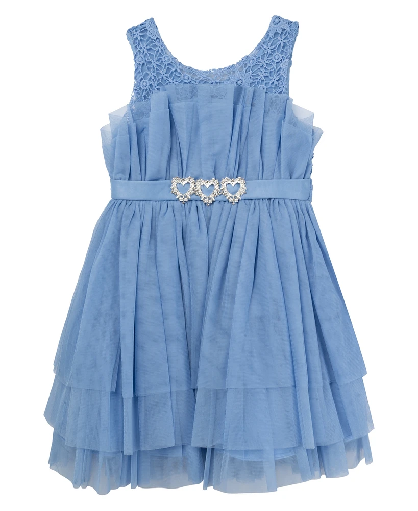 Rare Editions Toddler & Little Girls Illusion Mesh Party Dress