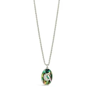 Sterling Forever Carrie Cubic Zirconia Abalone Night Sky Pendant Necklace