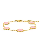 Sterling Forever Rose Petal Station Bracelet