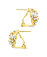 Sterling Forever Zara Cubic Zirconia Circle Stud Earrings