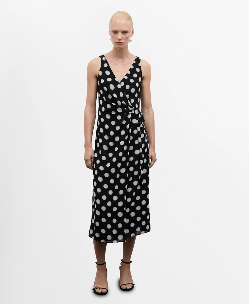 Mango Women's Polka-Dots Cross Dress