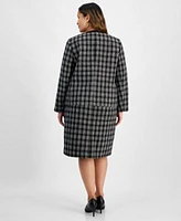 Kasper Plaid Tweed Jacket Tweed Skirt Sheath Dress