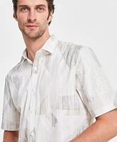 Alfani Men's Printed Short-Sleeve Shirt, Created for Macy's