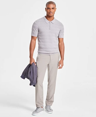 Alfani Men's Textured Polo Sweater, Created for Macy's