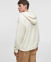 Mode of One Men's Long-Sleeve Boucle Relaxed Hoodie, Exclusively at Macy's