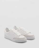 Mango Women's Leather Panel Sneakers