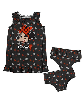 Outerstuff Infant San Francisco Giants Minnie's Bow Tank Top Cover 2-Pack Set