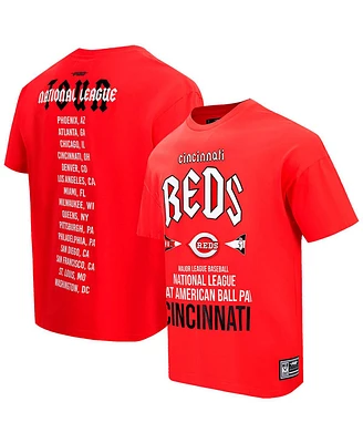 Pro Standard Men's Red Cincinnati Reds Oversized City Tour T-Shirt