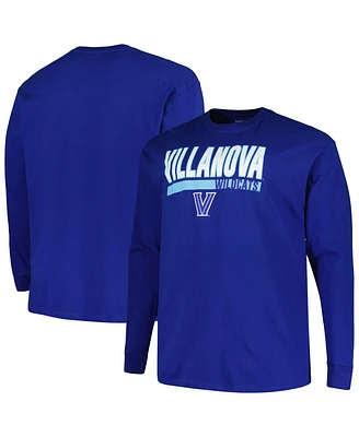 Profile Men's Royal Villanova Wildcats Big Tall Two-Hit Long Sleeve T-Shirt