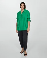 Mango Women's Lyocell Fluid Shirt