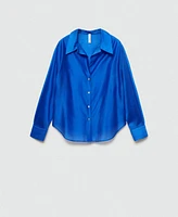 Mango Women's Satin Lyocell Shirt