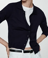 Mango Women's Polo-Neck Cardigan
