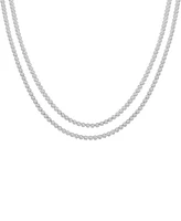 Wrapped Love Diamond Two Layer 17" Tennis Necklace (5 ct. t.w.) 10k White Gold or Yellow Gold, Created for Macy's