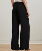 Lauren Ralph Women's Double-Faced Georgette Wide-Leg Pants, Regular & Petite