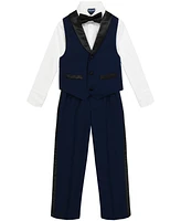 Nautica Toddler and Little Boys Tuxedo Vest 4-Piece Set