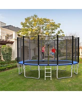 Inolait 16 Feet Outdoor Trampoline Bounce Combo with Safety Closure Net Ladder